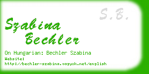 szabina bechler business card